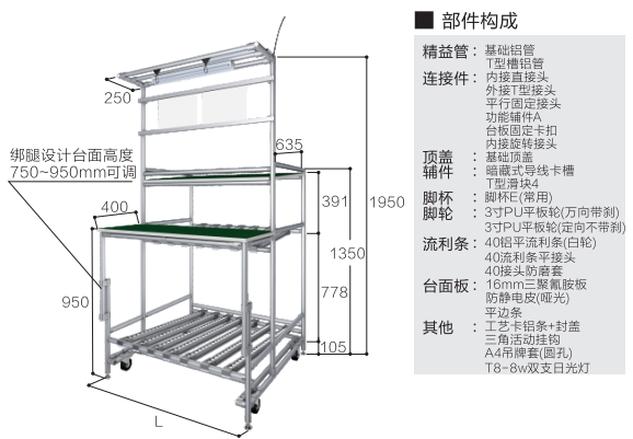 工作臺(tái)F(帶層板-帶腳輪) 工作臺(tái)F(帶層板-帶腳輪)