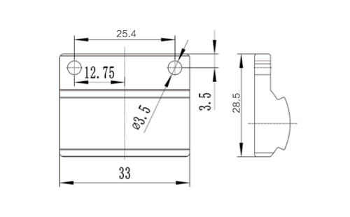 光電開關(guān)連接件尺寸圖